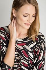 Wzorzysta bluzka z rękawami 3/4