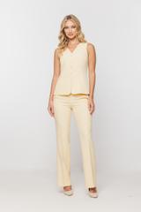 Garniturowa żółta kamizelka z podszewką