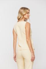 Garniturowa żółta kamizelka z podszewką