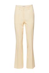 Garniturowe żółte spodnie o eleganckim kroju