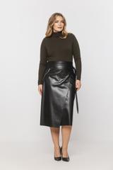 Golf z dodatkiem wełny w kolorze khaki