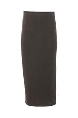 Grafitowa dopasowana spódnica za kolano