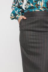 Grafitowa ołówkowa spódnica za kolano