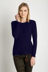 Granatowa bluzka z wiskozy