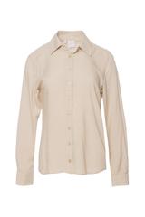 Jasnobeżowa koszula z lekkiej tkaniny wiskozowej