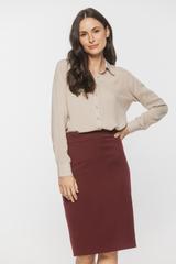 Jasnobeżowa koszula z lekkiej tkaniny wiskozowej