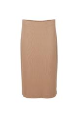 Jasnobrązowa dopasowana spódnica z elastycznego materiału