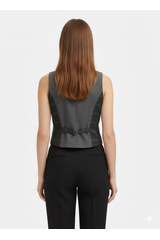 Unikalna garniturowa kamizelka z łączonych tkanin