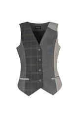 Unikalna garniturowa kamizelka z łączonych tkanin