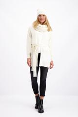 Wełniany kardigan  w kolorze ecru