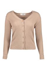 Beżowy sweterek zapinany na guziki