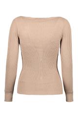 Beżowy sweterek zapinany na guziki