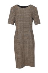 Klasyczna sukienka w kratkę z czystej wełny