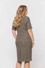 Klasyczna sukienka w kratkę z czystej wełny