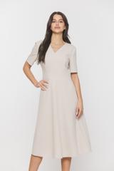 Klasyczna wizytowa sukienka z krótkim rękawem