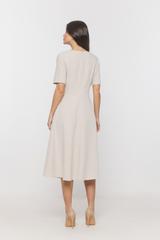 Klasyczna wizytowa sukienka z krótkim rękawem