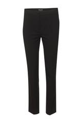 Klasyczne czarne spodnie w kant z gładkiej tkaniny