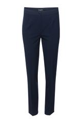 Klasyczne granatowe spodnie z tkaniny garniturowej