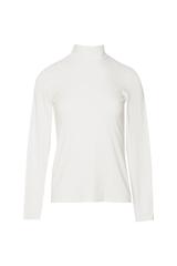 Klasyczny dzianinowy półgolf w kolorze ecru