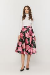 Klasyczny dzianinowy półgolf w kolorze ecru