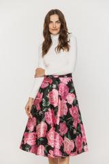 Klasyczny dzianinowy półgolf w kolorze ecru