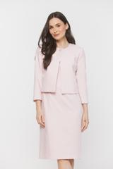 Klasyczny jasnoróżowy żakiet z zapięciem na jeden guzik