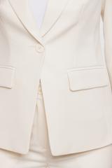 Klasyczny śmietankowy żakiet z zapięciem na jeden guzik