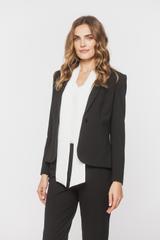 Klasyczny żakiet z tkaniny w czarnym kolorze