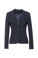 Klasyczny żakiet z tkaniny w granatowym kolorze