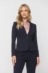 Klasyczny żakiet z tkaniny w granatowym kolorze