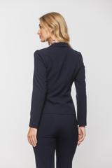 Klasyczny żakiet z tkaniny w granatowym kolorze