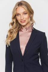 Klasyczny żakiet z tkaniny w granatowym kolorze