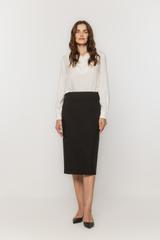 Kobieca wiskozowa bluzka z mankietem i złotymi guzikami