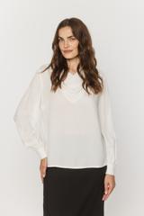 Kobieca wiskozowa bluzka z mankietem i złotymi guzikami