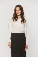 Kobieca wiskozowa bluzka z mankietem i złotymi guzikami