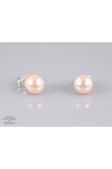 Małe kolczyki z różowej masy perłowej