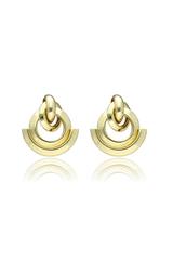 Stylish gold hoop earrings with a modern design