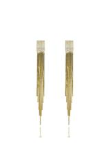 Piękne złote kolczyki zdobione błyszczącymi cyrkoniami