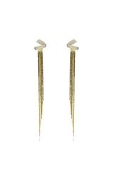 Strojne kolczyki z błyszczącymi łańcuszkami