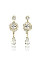 Wizytowe kolczyki ze świetlistymi kamieniami