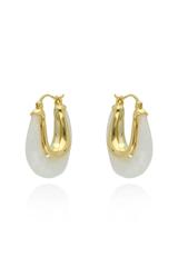 Oryginalne jasne kolczyki z perłowej żywicy