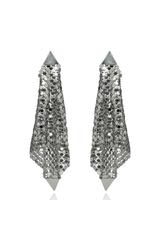 Ażurowe oryginalne koczyki w kolorze srebra