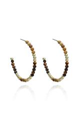 Kolczyki z naturalnymi kwarcowymi kamieniami