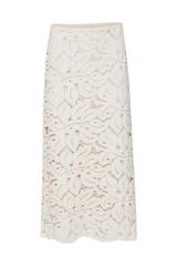 Koronkowa bawełniana spódnica w kolorze ecru