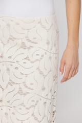 Koronkowa bawełniana spódnica w kolorze ecru
