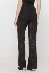 Koronkowe czarne dzwony w kant