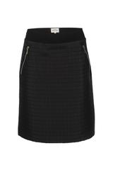 Krótka spódnica z czarnej pikowanej tkaniny
