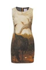 Krótka sukienka princeska z tkaniny bawełnianej