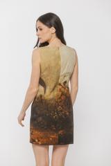 Krótka sukienka princeska z tkaniny bawełnianej