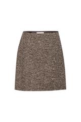 Krótka tweedowa spódnica z wełną i podszewką